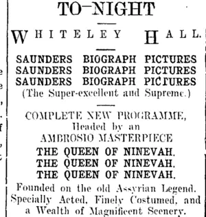 Page 1 Advertisements Column 4 (Taranaki Daily News 16-11-1911)