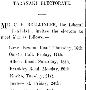Page 1 Advertisements Column 2 (Taranaki Daily News 16-11-1911)