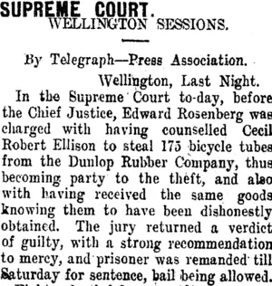 SUPREME COURT. (Taranaki Daily News 17-11-1911)