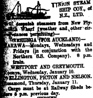 Page 2 Advertisements Column 1 (Taranaki Daily News 9-1-1912)