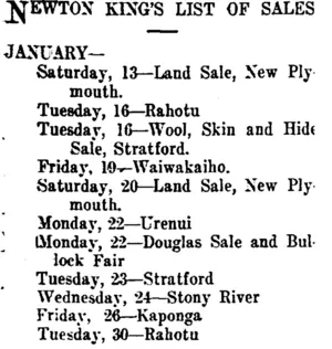Page 1 Advertisements Column 1 (Taranaki Daily News 13-1-1912)