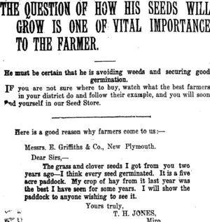 Page 7 Advertisements Column 1 (Taranaki Daily News 16-3-1912)