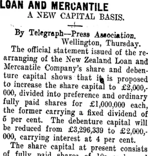 LOAN AND MERCANTILE (Taranaki Daily News 29-3-1912)