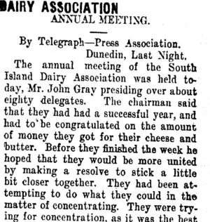DAIRY ASSOCIATION (Taranaki Daily News 6-6-1912)