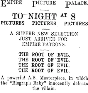 Page 1 Advertisements Column 4 (Taranaki Daily News 10-7-1912)