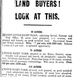 Page 3 Advertisements Column 4 (Taranaki Daily News 20-7-1912)