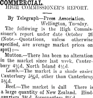COMMERCIAL. (Taranaki Daily News 30-10-1912)