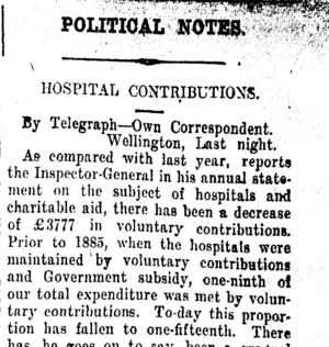 POLITICAL NOTES. (Taranaki Daily News 6-11-1912)