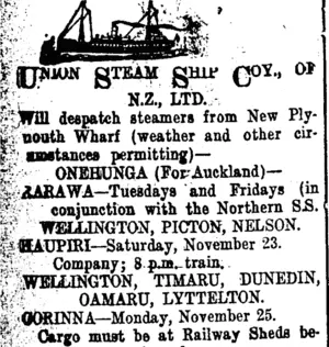 Page 2 Advertisements Column 1 (Taranaki Daily News 20-11-1912)