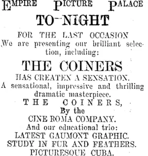 Page 1 Advertisements Column 4 (Taranaki Daily News 6-12-1912)