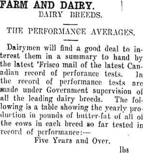 FARM AND DAIRY. (Taranaki Daily News 18-12-1912)