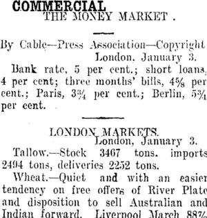 COMMERCIAL. (Taranaki Daily News 6-1-1913)