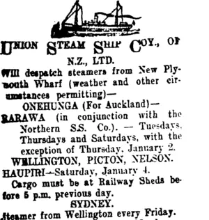 Page 2 Advertisements Column 1 (Taranaki Daily News 2-1-1913)
