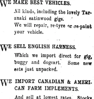 Page 8 Advertisements Column 6 (Taranaki Daily News 10-1-1913)