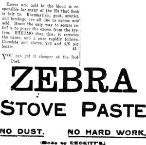 Page 8 Advertisements Column 4 (Taranaki Daily News 31-1-1913)