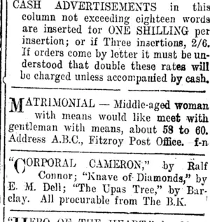 Page 1 Advertisements Column 6 (Taranaki Daily News 1-2-1913)