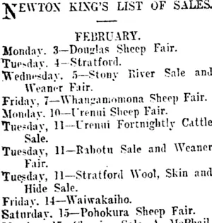 Page 1 Advertisements Column 1 (Taranaki Daily News 3-2-1913)