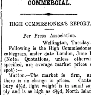 COMMERCIAL. (Taranaki Daily News 18-6-1913)