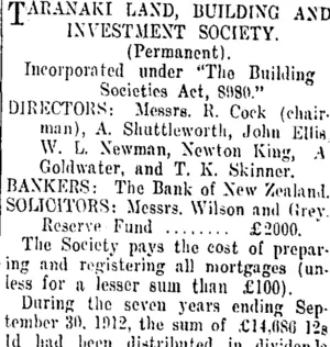Page 8 Advertisements Column 5 (Taranaki Daily News 4-3-1914)