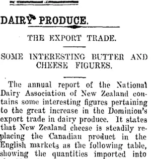 DAIRY PRODUCE. (Taranaki Daily News 5-6-1914)