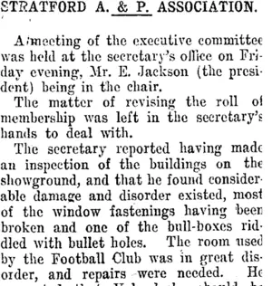 STRATFORD A. & P. ASSOCIATION. (Taranaki Daily News 15-6-1914)