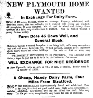 Page 3 Advertisements Column 1 (Taranaki Daily News 15-6-1914)