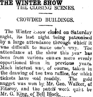 THE WINTER SHOW. (Taranaki Daily News 15-6-1914)