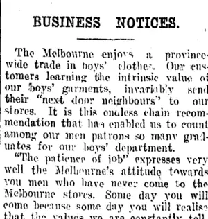 BUSINESS NOTICES. (Taranaki Daily News 15-6-1914)