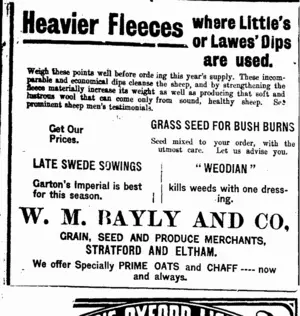 Page 3 Advertisements Column 1 (Taranaki Daily News 27-1-1915)