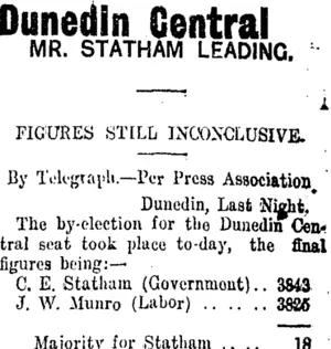 Dunedin Central (Taranaki Daily News 4-2-1915)