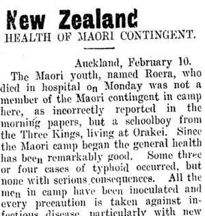 New Zealand (Taranaki Daily News 11-2-1915)