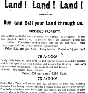 Page 3 Advertisements Column 6 (Taranaki Daily News 20-3-1915)