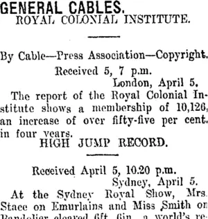 GENERAL CABLES. (Taranaki Daily News 6-4-1915)