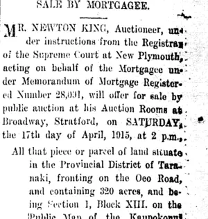 Page 8 Advertisements Column 7 (Taranaki Daily News 3-4-1915)