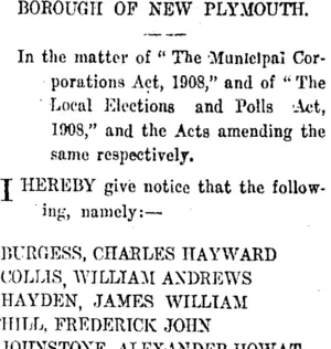Page 8 Advertisements Column 5 (Taranaki Daily News 20-4-1915)