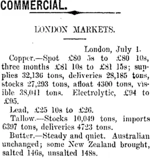 COMMERCIAL. (Taranaki Daily News 3-7-1915)