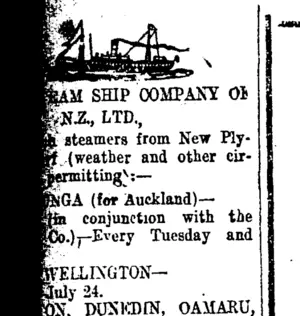 Page 2 Advertisements Column 1 (Taranaki Daily News 19-7-1915)
