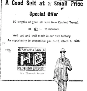 Page 7 Advertisements Column 4 (Taranaki Daily News 13-7-1915)