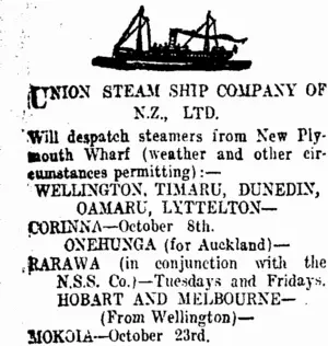 Page 2 Advertisements Column 1 (Taranaki Daily News 5-10-1915)