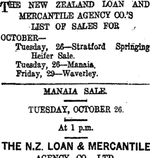 Page 8 Advertisements Column 3 (Taranaki Daily News 26-10-1915)