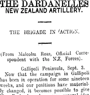 THE DARDANELLES (Taranaki Daily News 15-11-1915)