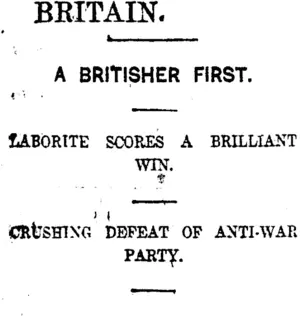 BRITAIN. (Taranaki Daily News 29-11-1915)