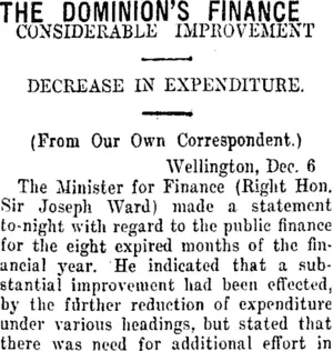 THE DOMINION'S FINANCE. (Taranaki Daily News 9-12-1915)