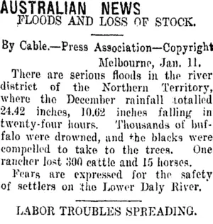 AUSTRALIAN NEWS. (Taranaki Daily News 13-1-1916)