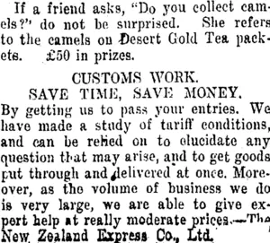 Page 5 Advertisements Column 3 (Taranaki Daily News 4-4-1916)