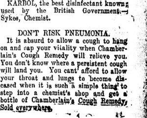 Page 5 Advertisements Column 5 (Taranaki Daily News 4-4-1916)
