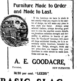 Page 3 Advertisements Column 5 (Taranaki Daily News 5-4-1916)