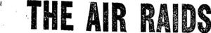 THE AIR RAIDS (Taranaki Daily News 5-4-1916)