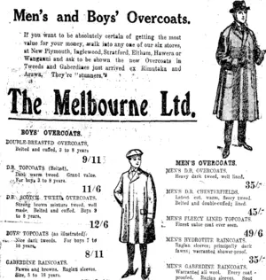 Page 8 Advertisements Column 1 (Taranaki Daily News 5-4-1916)