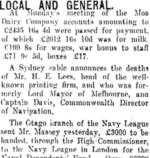 LOCAL AND GENERAL. (Taranaki Daily News 16-6-1916)